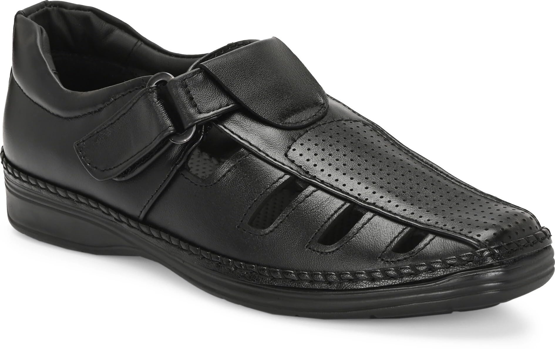 laurel fashion fever Men's Leather Sandals | Stylish & Comfortable Closure Casual Shoes | PU Sole-picture-24