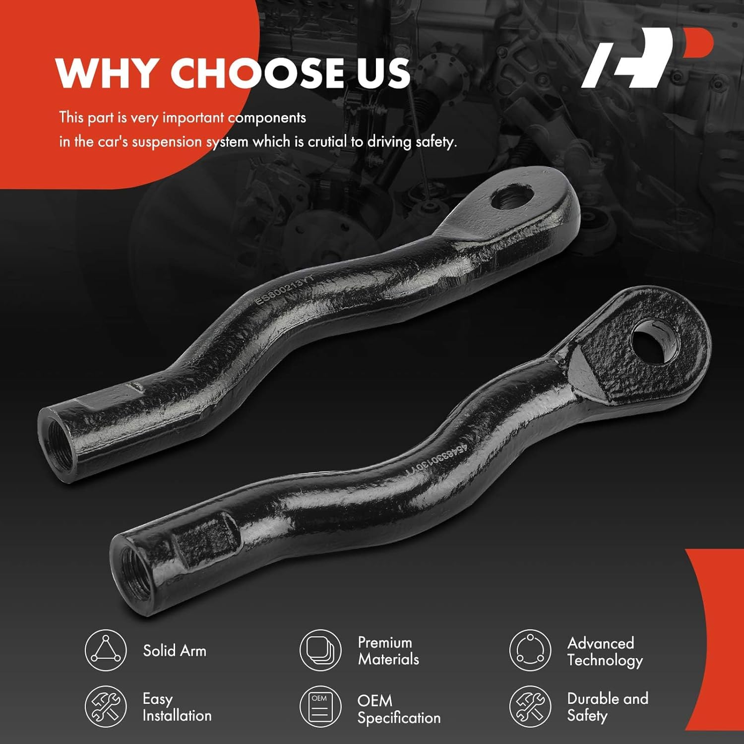 A-Premium 2 x Front Outer Tie Rod Ends, Compatible with Lexus IS200t 16-17, IS250 06-15, IS300 18-20, IS350 06-20, GS300 06, GS350 07-11, GS430 06-07, GS450h 06-07, GS460 08-11, IS F 08-14