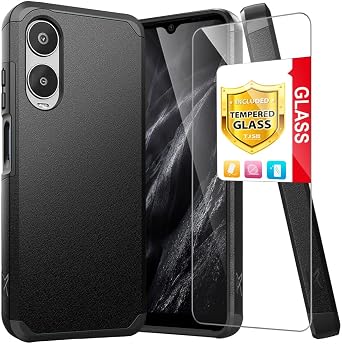 TJS for Cricket Icon 6 SL219C Case, AT&T Verge SL219A Case Black