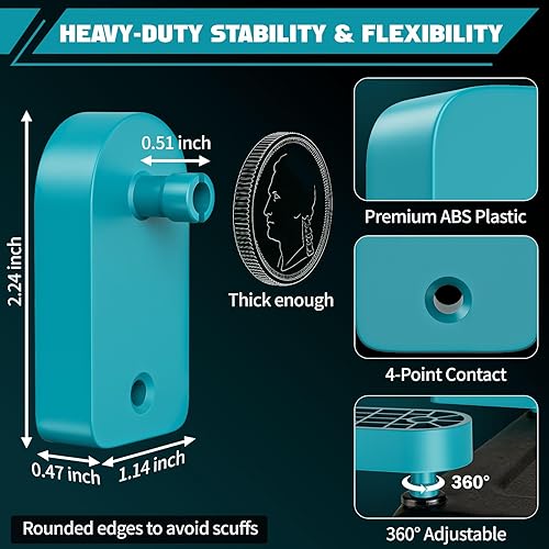 Miniatura 4 de Crivnhar Paquete de 2 soportes de cargador compatibles para Makita, cargadores de montaje para DC18RC DC18RD DC18RA DC18RF DC18SC DCB18SD DC18SF