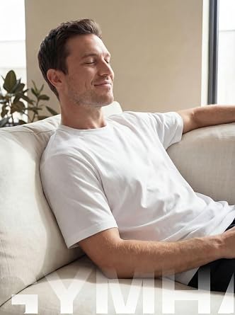 Men's Cooling Ultra-Soft Coolmax Bamboo Viscose T-Shirt Lightweight Casual Tee Moisture Wicking Daily Wear Undershirt