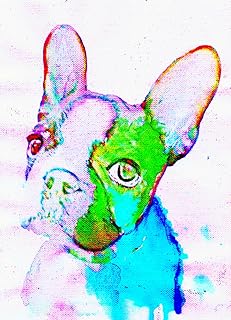 Colorful French Bulldog Wall Art, Abstract French Bulldog,Gift for Frenchie Owner, French Bulldog Art, Dog Wall Art Print, Wall Hanging Frenchie Art