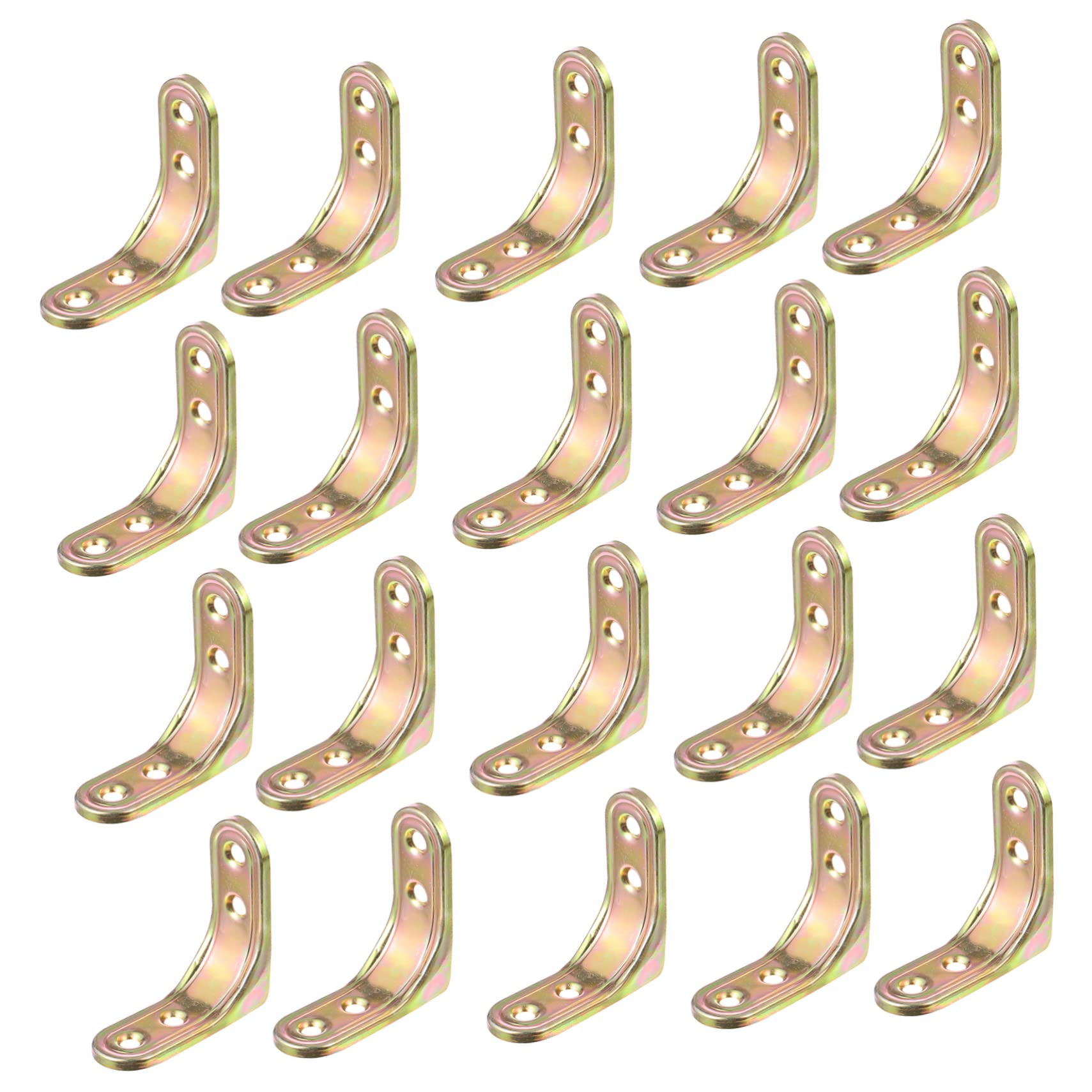 CIYODO 20 Pcs Right Angle Bracket No Burr Counterbore Design Aesthetic Look Reinforce Furniture Wood Metal