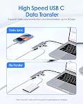 LENTION 6-in-1 USB C Hub,4K@60Hz HDMI,100W PD,3xUSB-A 3.0,USB-C Ports de données Idéal pour le travail & Étude, haute vitesse USB 3.0 Adaptateur compatible avec macOS, iOS/iPadOS, Windows et ChromeOS (CE35p, Space Gris)
