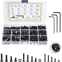 520 pieces, M3 M4 M5 screws and nuts assortment set, screws black, screws nuts set, 3 small wrenches