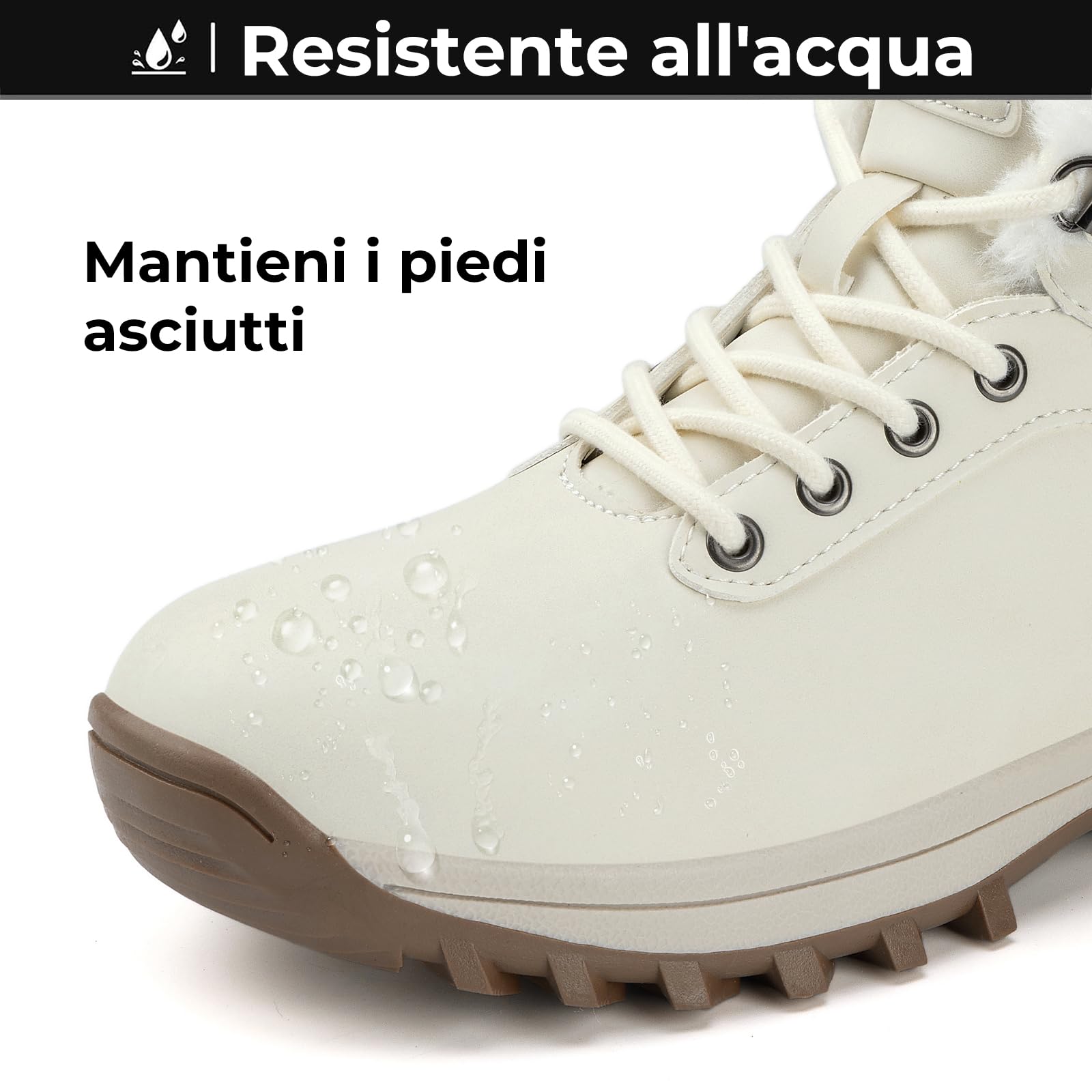 Mishansha Stivali da Neve Uomo Inverno Scarpe Pelliccia Donna Caldi Scarponcini Trekking Imbottiti 36-48