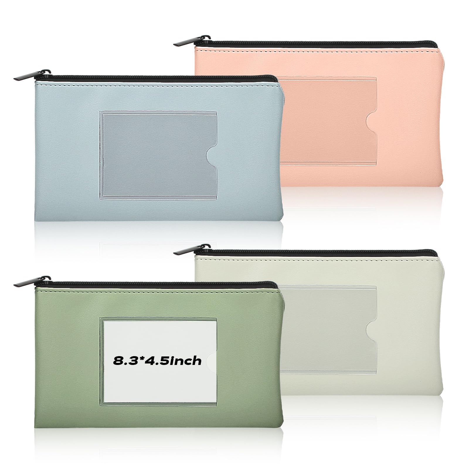 Bolsas de dinero fabricadas en elegante cuero con cremallera resistente