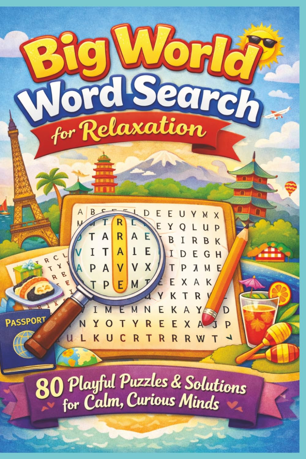 Big World Word Search for Relaxation: 80 Playful Puzzles & Solutions for Calm, Curious Minds (Terry's Puzzlers)