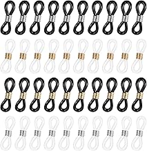 Pack of 40 Non-Slip Glasses Chains Ends Glasses Chain Connection Silicone Glasses Chain Holder Rubber Glasses Chain Connectors Glasses Chain Holder for Glasses Chain Glasses Strap