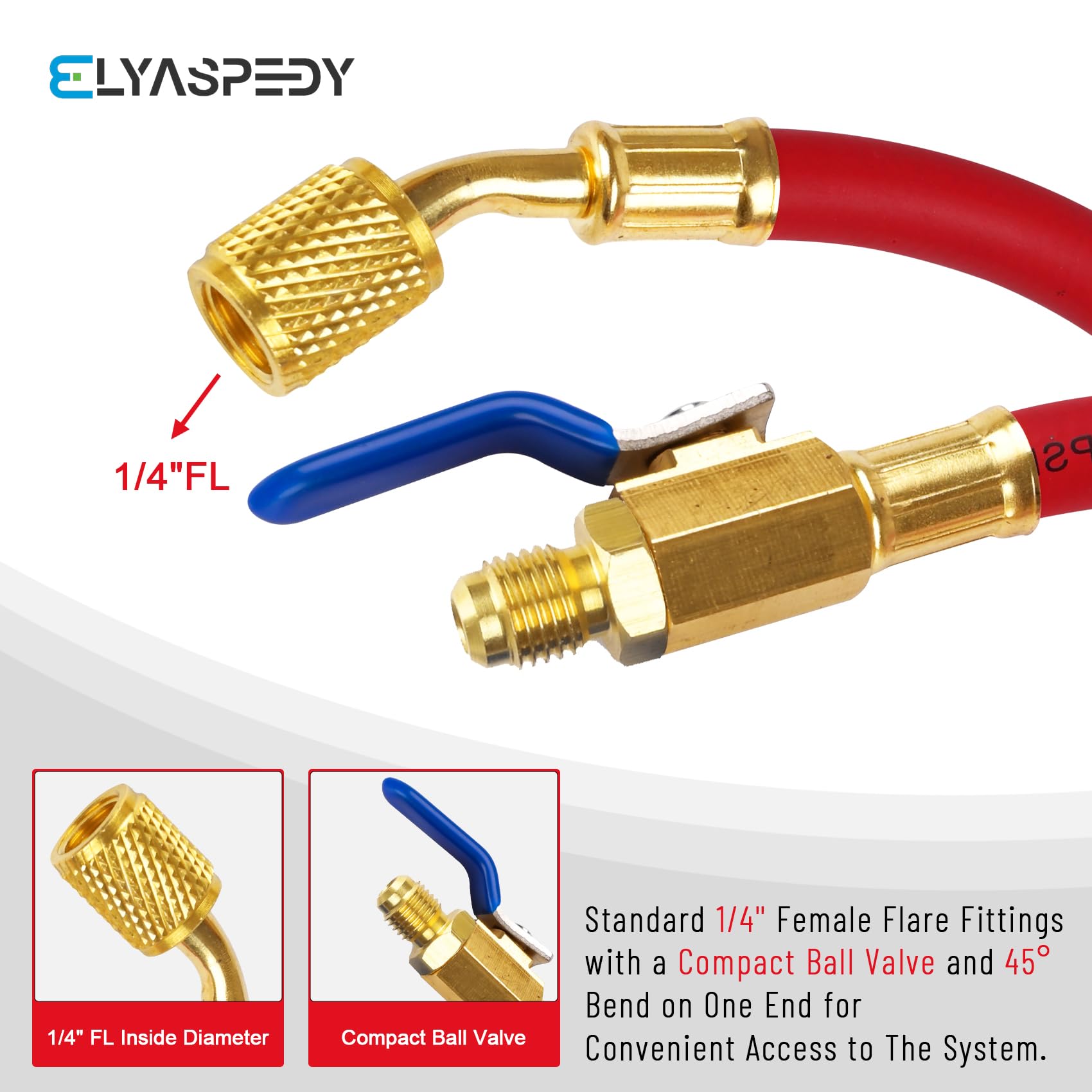 FlexFlow Refrigerant Hoses - 1/4" Adapter -3