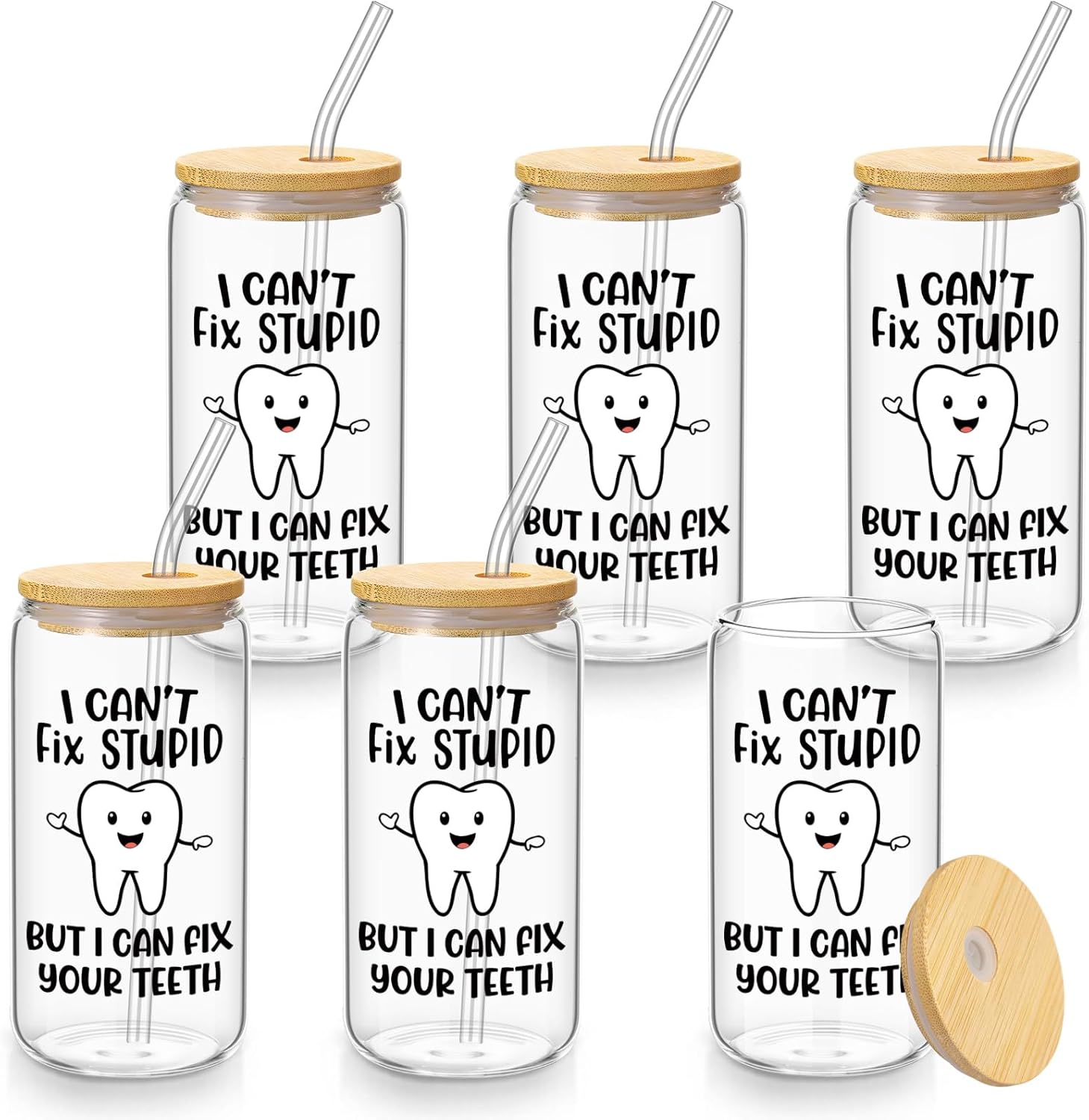 LemonRoad 10 Pcs Volunteer Appreciation Month Gifts 16oz Drinking Glasses with Lids and Straw Thank You Cups Gifts for Volunteer Employees Staff Coworkers Office