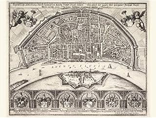 Map Hollar 1635 Cologne City Pictorial Plan Chart Unframed Wall Art Print Poster Home Decor Premium