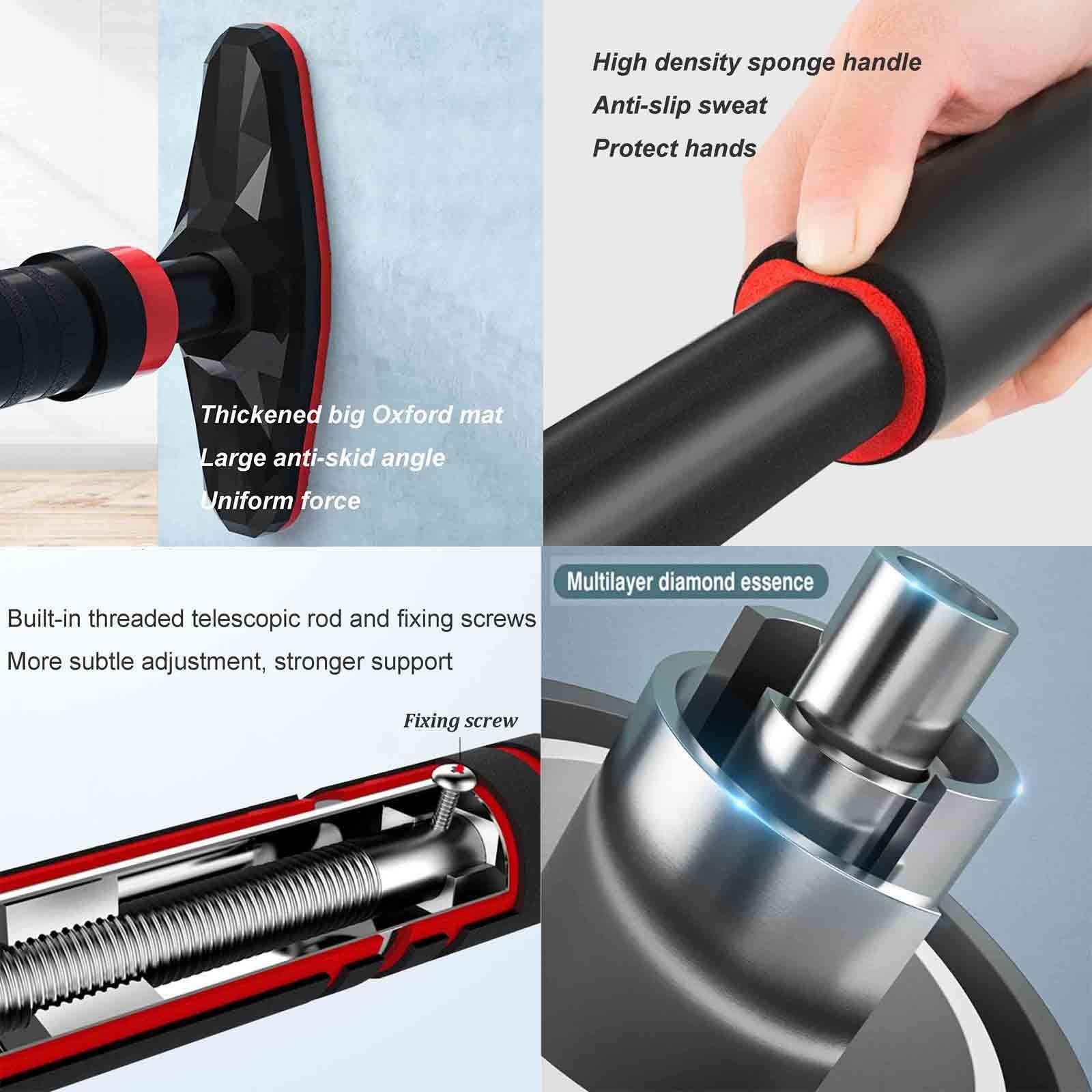 Amazon | 懸垂バー ポータブルスチール水平バー、95-125cm/37.4