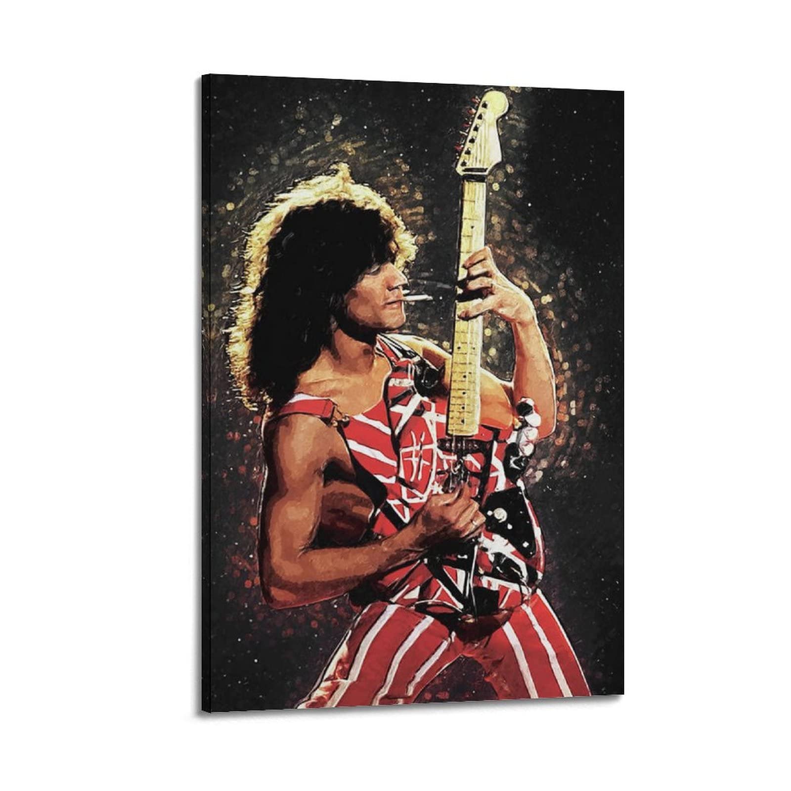 Eddie Van Halen Guitar Performance Modern Canvas Painting Wall Art