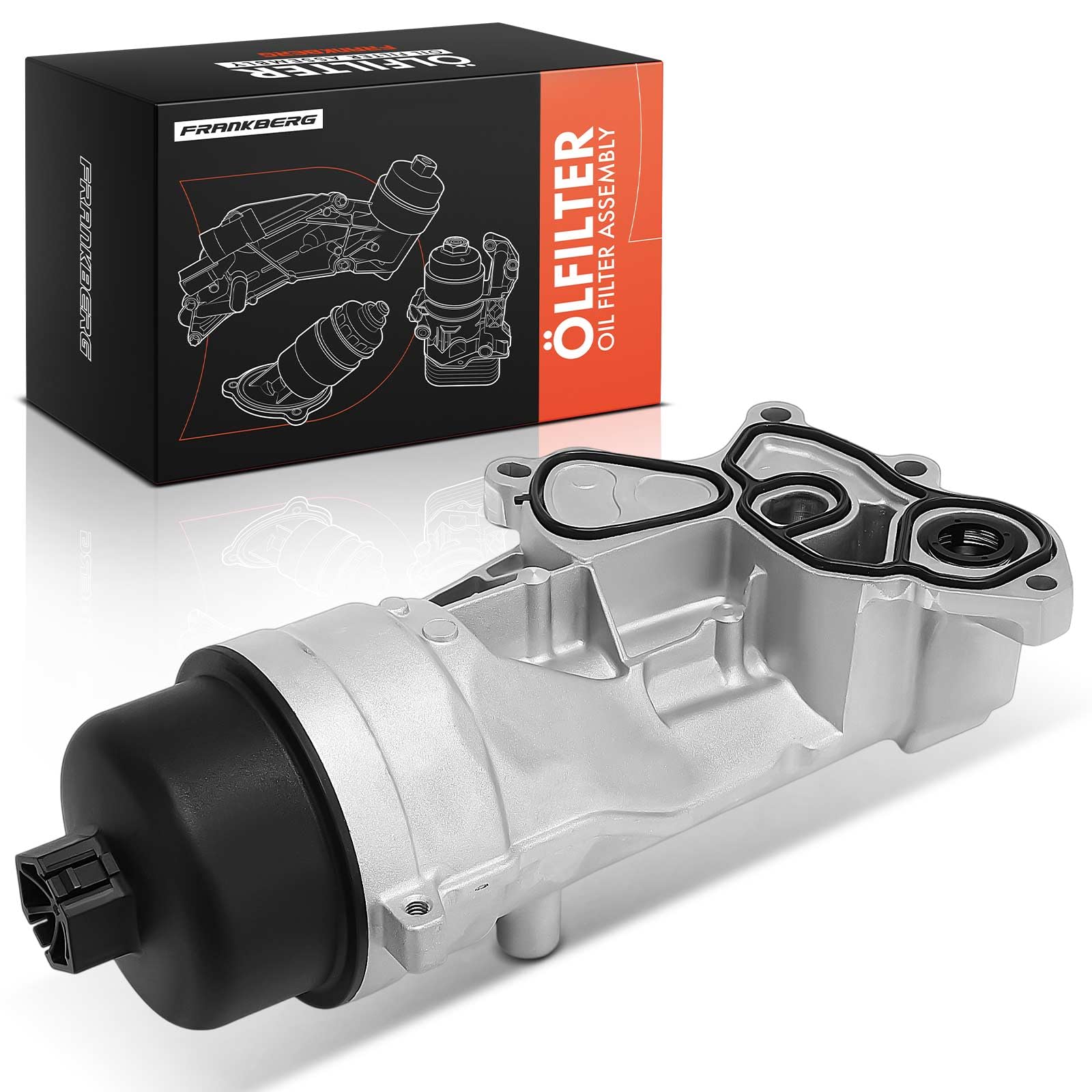 Frankberg Ölkühler Motoröl Ölfiltergehäuse Benzin Kompatibel mit C3 II SC C4 II NC DS3 SA 207 WA 208 I CA CC WC 5008 0E 0U Replace# V864375780