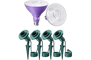 SURAIELEC 4-Socket Flood Light Holder with Stake