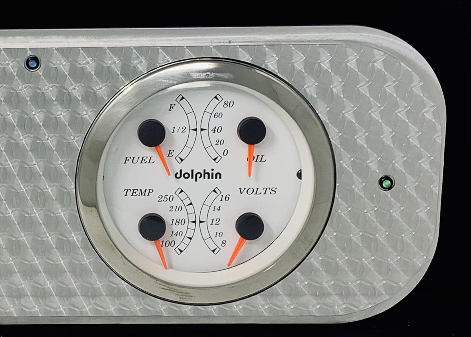 Compatible with 1937 1938 Chevy Car - 2 Gauge Dash Panel GPS - Engine Turned - 3 3/8 White
