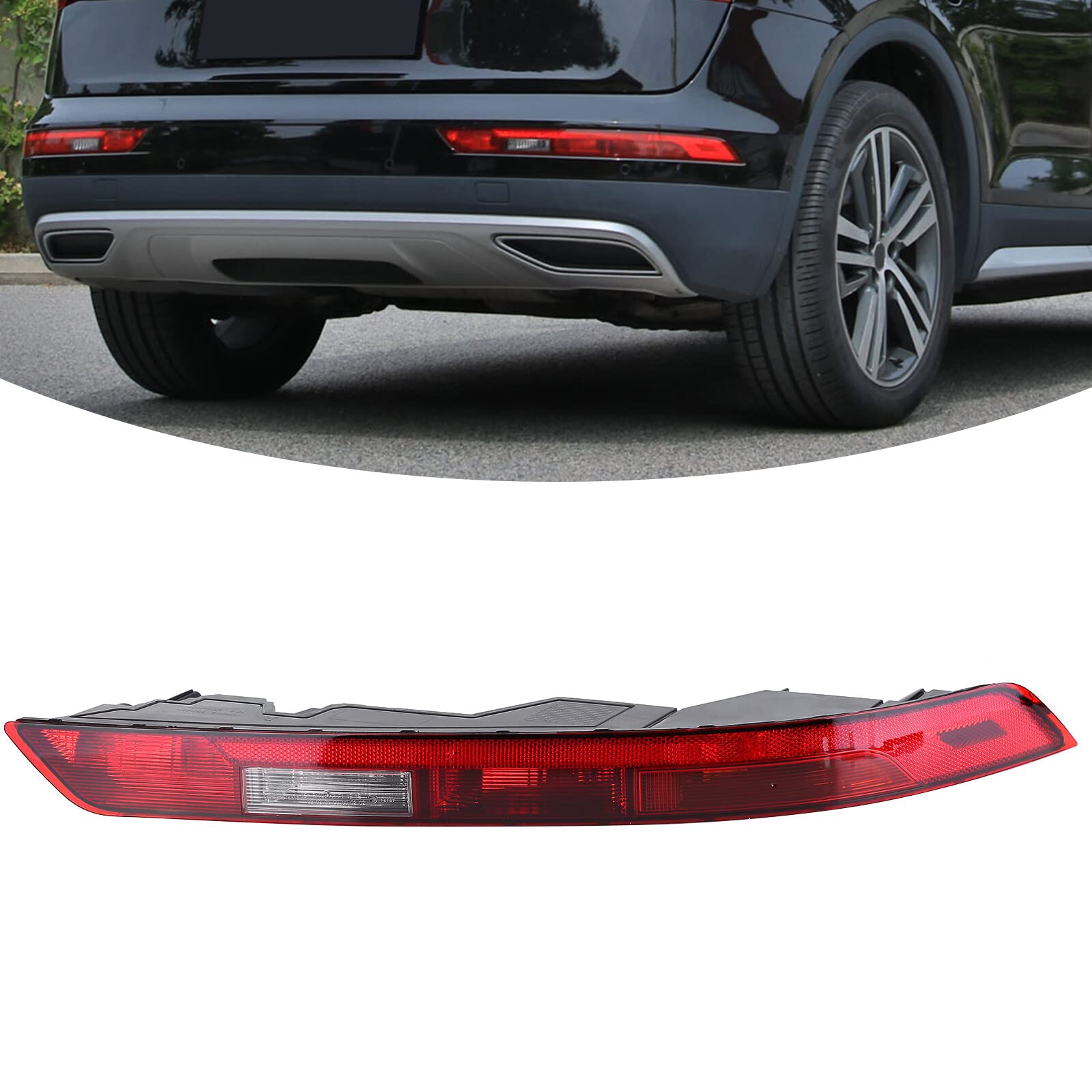 Pair Rear Bumper Lower Tail Light Brake Lamps For Audi Q5 2018-2021, Halogen