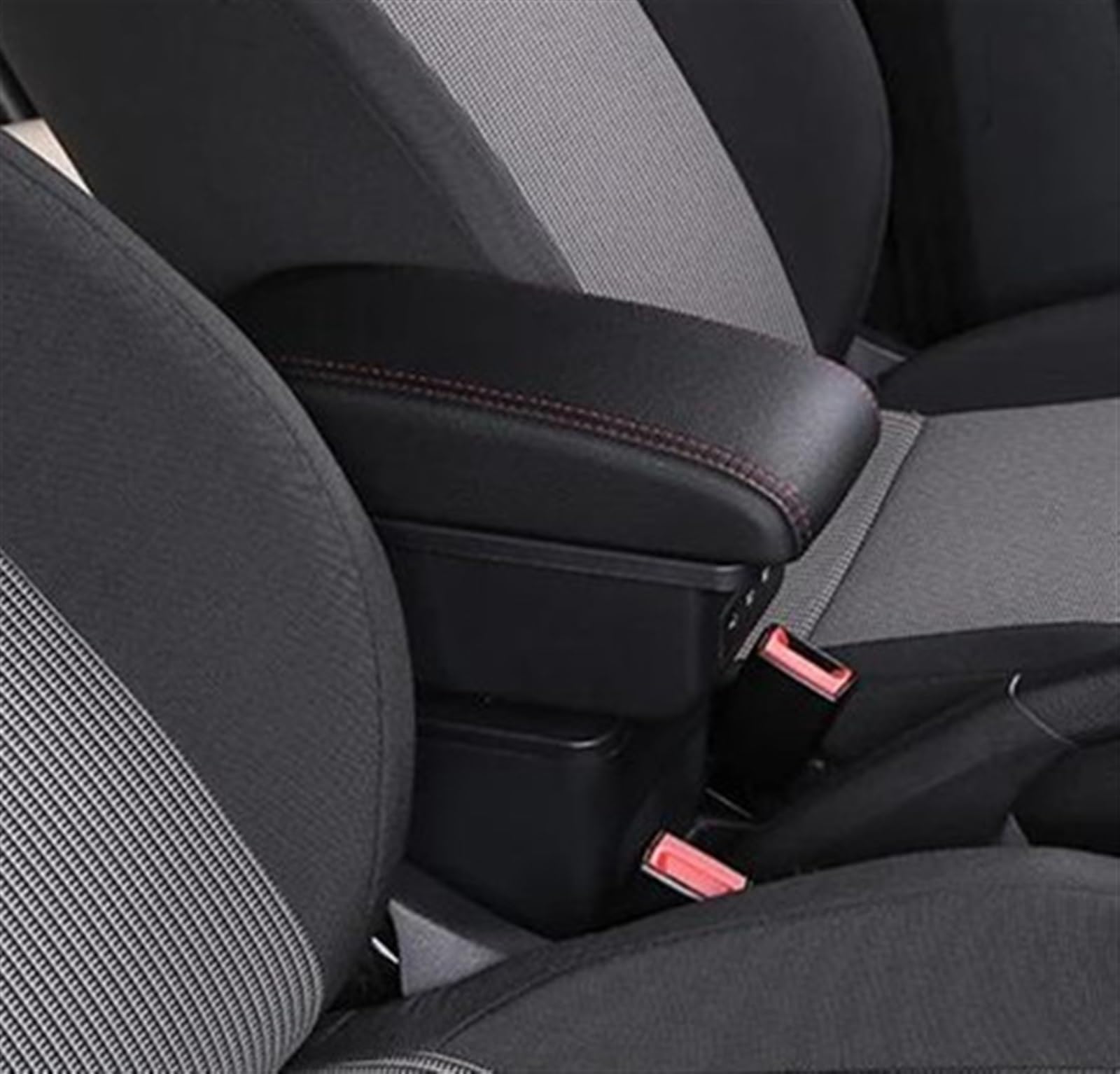 Noheeu B Black Red 3 Usb Car Interior Accessories Center Console Multifunctional Storage Box Armrest For Ertiga