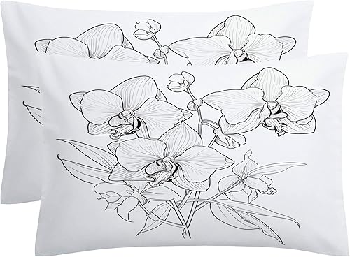 Miniatura 3 de OmErsa Juego de funda de edredón de tamaño matrimonial, diseño floral de flores, decoración de dormitorio, funda de edredón y 2 fundas de almohada