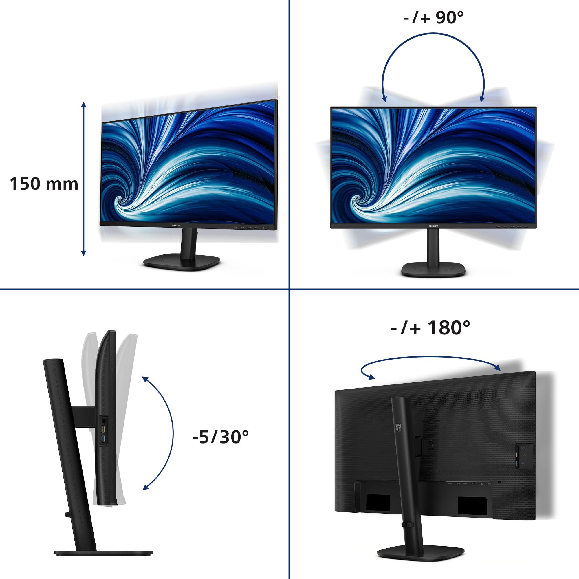 Philips Monitor (27インチIPS/QHD/120Hz/1ms) Amazon.com: Philips Monitor 27B2U3601 27 inch QHD, 120Hz, IPS, 1ms