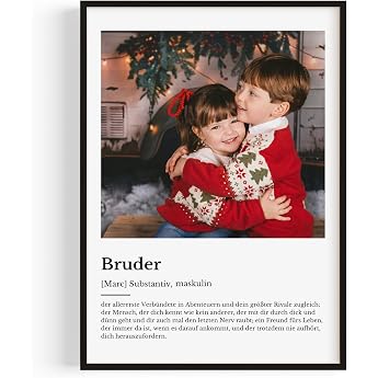 Photo Gift Brother - Your Photo with Loving Definition - for Brother