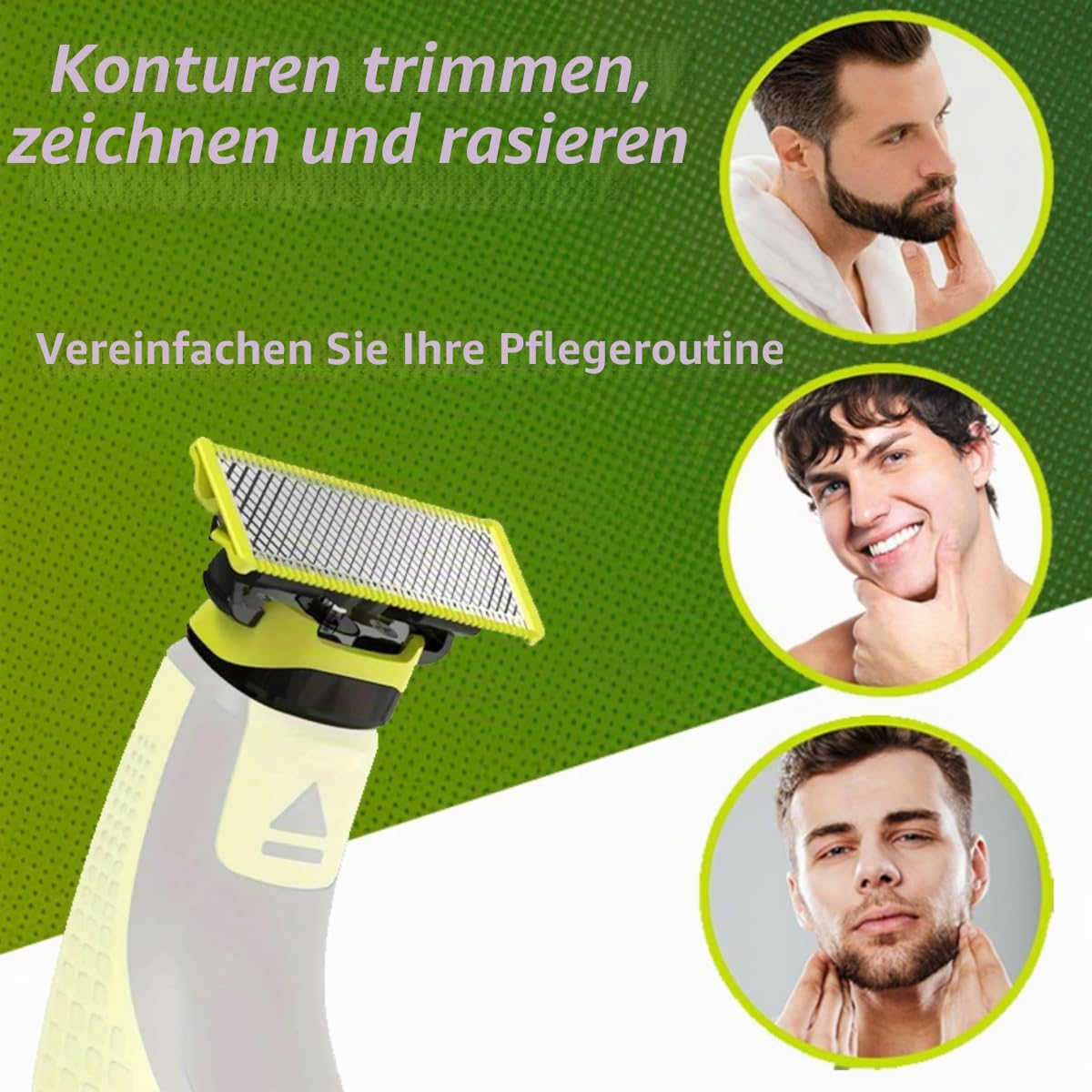 Ersatzklingen für One Blade, 2/3/4/6er Packung, für Philips One Blade Elektrorasierer/Barttrimmer (3)