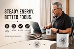 Prime Coffee + Objectif & Énergie avec 1200mg Lion, Manille & Chaga, Champignon biologique Coffee (Pas instantané), Organic Moyen Roast Ground Arabica, Basse Caféine & Faible acidité, 10oz – Rooster Brew
