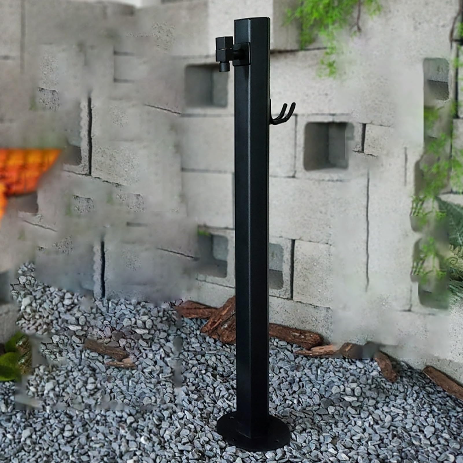 ZYCHSJXA Garden Faucet Column Independent Stainless Steel Anti-Leak Solution for Irrigation Black Finish Outdoor Watering System Heavy-Duty Design.
