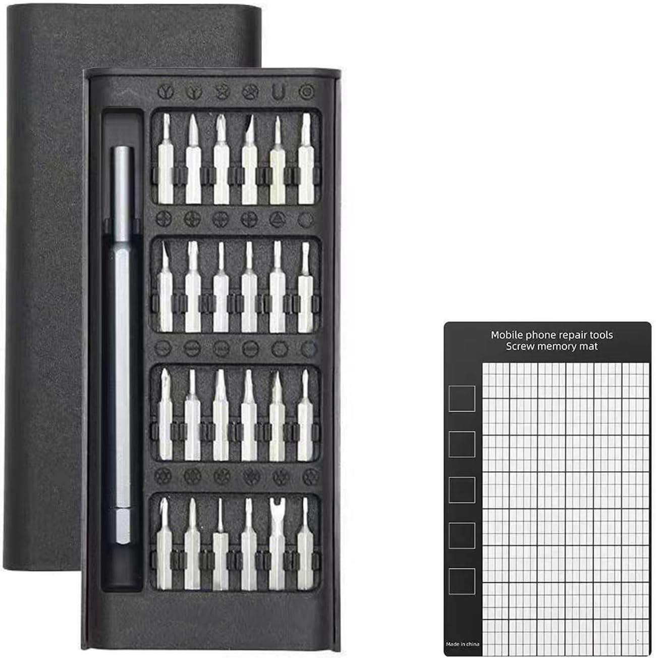 Precision Screwdriver Set,27-in-1 Mini Small Magnetic Repair Tool Kit for Phone,Watch,Computer,Eyeglass,Doorbell,Electronic,Aluminum Handle & Manganese Steel Screw Driver