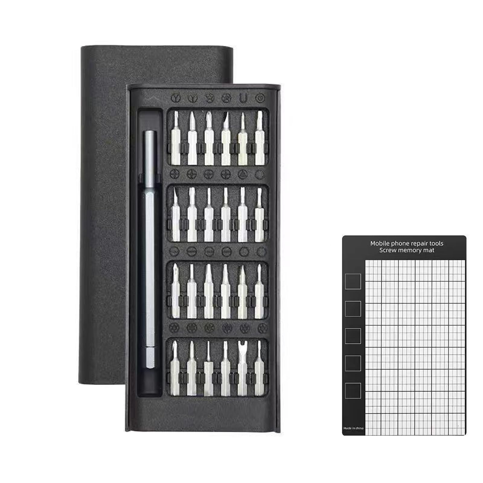 XAQISHIRE Precision Screwdriver Set,27-in-1 Mini Small Magnetic Repair Tool Kit for Phone,Watch,Computer,Eyeglass,Doorbell,Electronic,Aluminum Handle