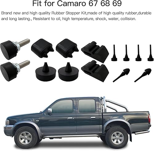 Miniatura 3 de Kit de tapones de goma negra para Camaro 67 68 69, tanto para cupé como convertible