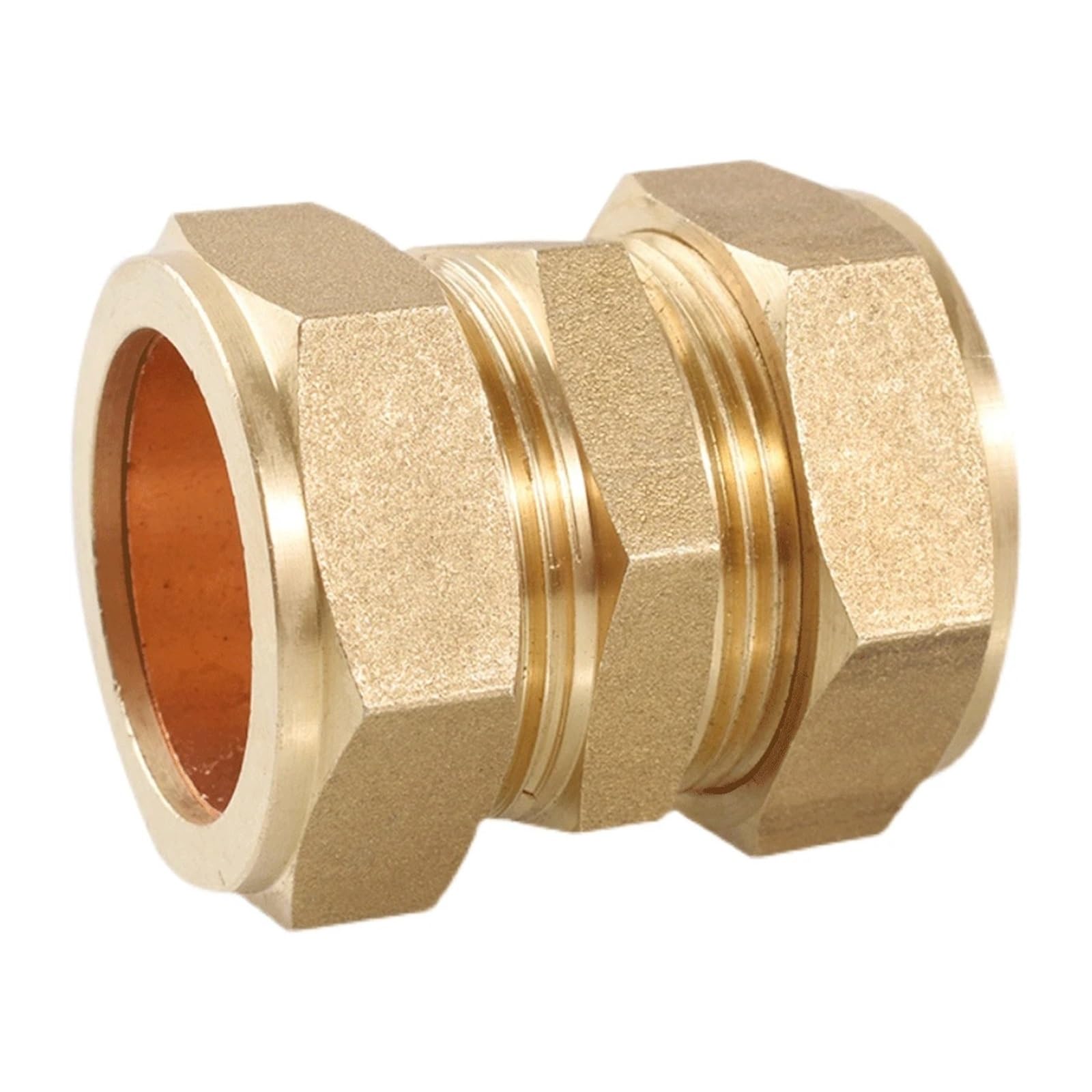 6/8/10/12/15/16-28mm Tube OD Compression Union Brass Pipe Fitting Connector Coupler For Copper Tube Air Conditioner(9.52mm)