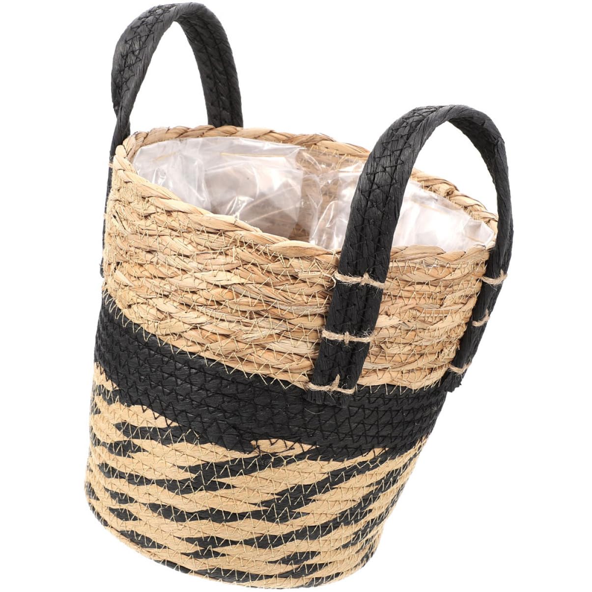 Panier à tissé jonc naturel cache-pot déco moderne intérieur extérieur