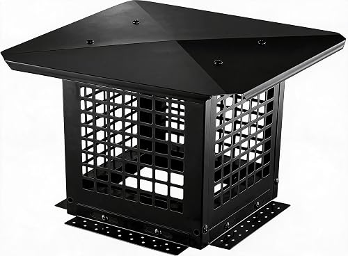 GarveeLife Chimney Cap, 13x13 in Square Chimney Cover, Galvanized Steel Fireplac