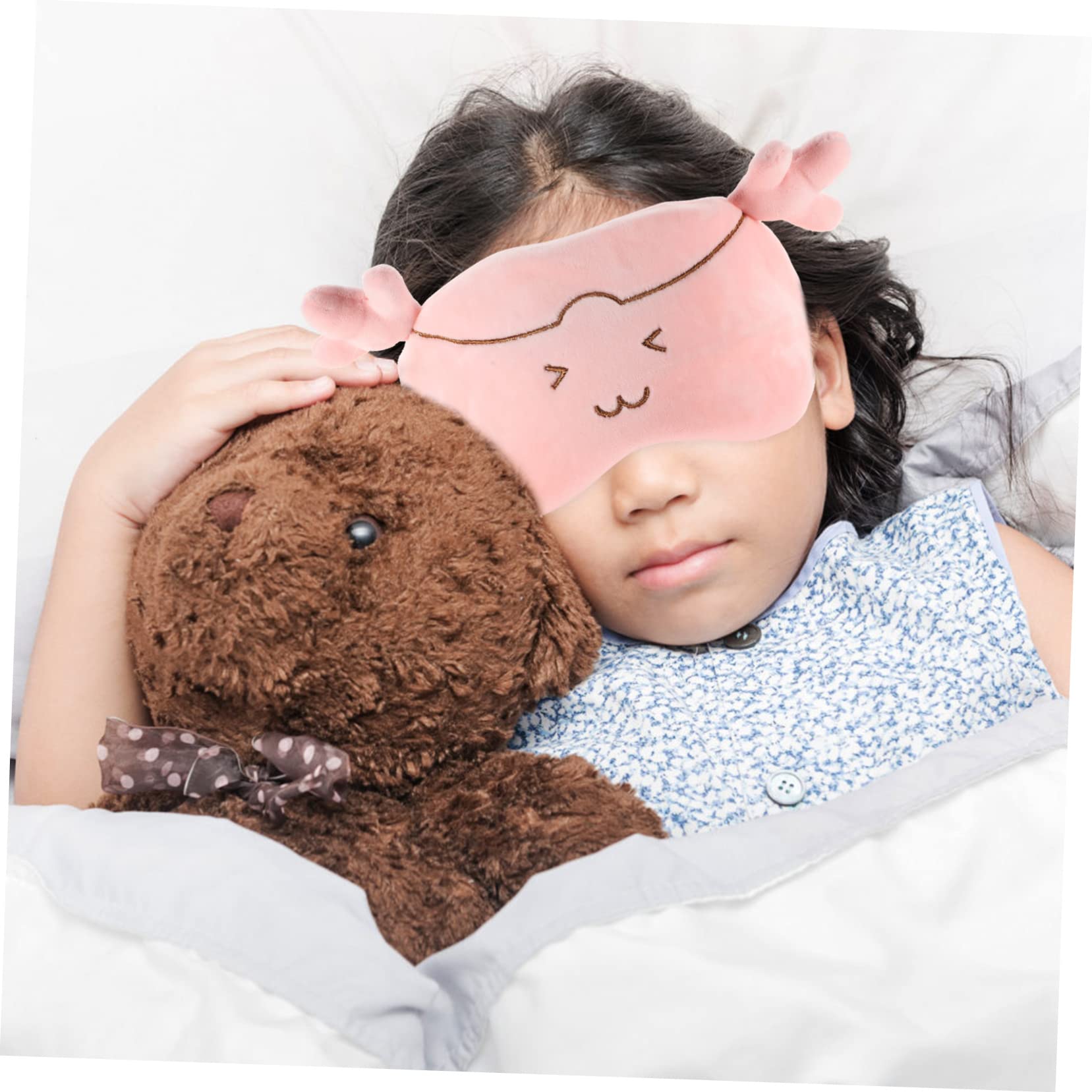 TOPBATHY 2juegos Cojín De Viaje para Niña u Cervical Portátil con Diseño De Caricatura para Siestas y Viajes Soporte para Cuello Pastel