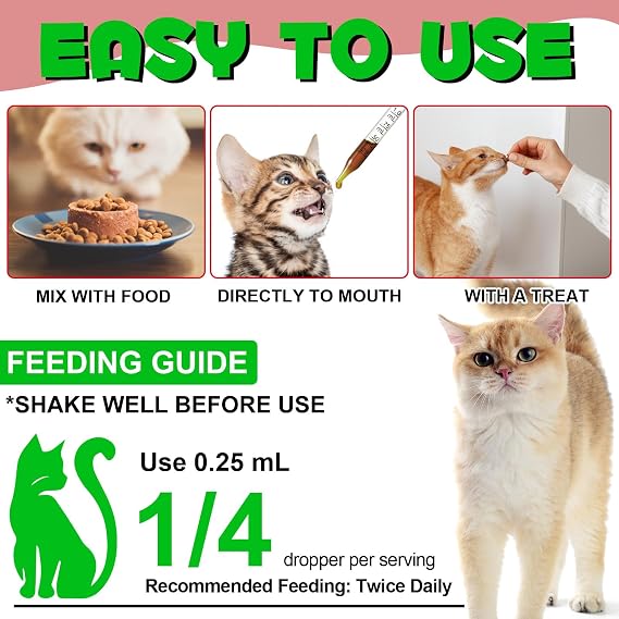 Cat Urinary Tract 𝖨𝗇𝖿𝖾𝖼𝗍𝗂𝗈𝗇 𝖳𝗋𝖾𝖺𝗍𝗆𝖾𝗇𝗍 60ML | Natural Urinary Tract Support Drops, Cat UTI Remedy Supplement, Support Healthy Bladder & Kidney with Cranberries