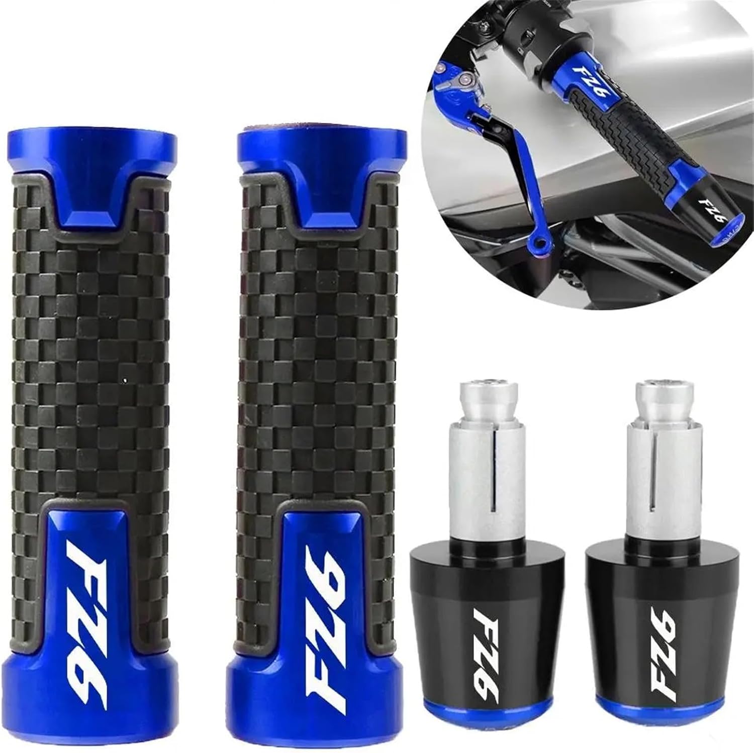 オートバイのハンドルバーグリップハンドルバーキャップエンドプラグ ヤマハ用 FZ6 FAZER FAZER600 FZ6S FZ6N