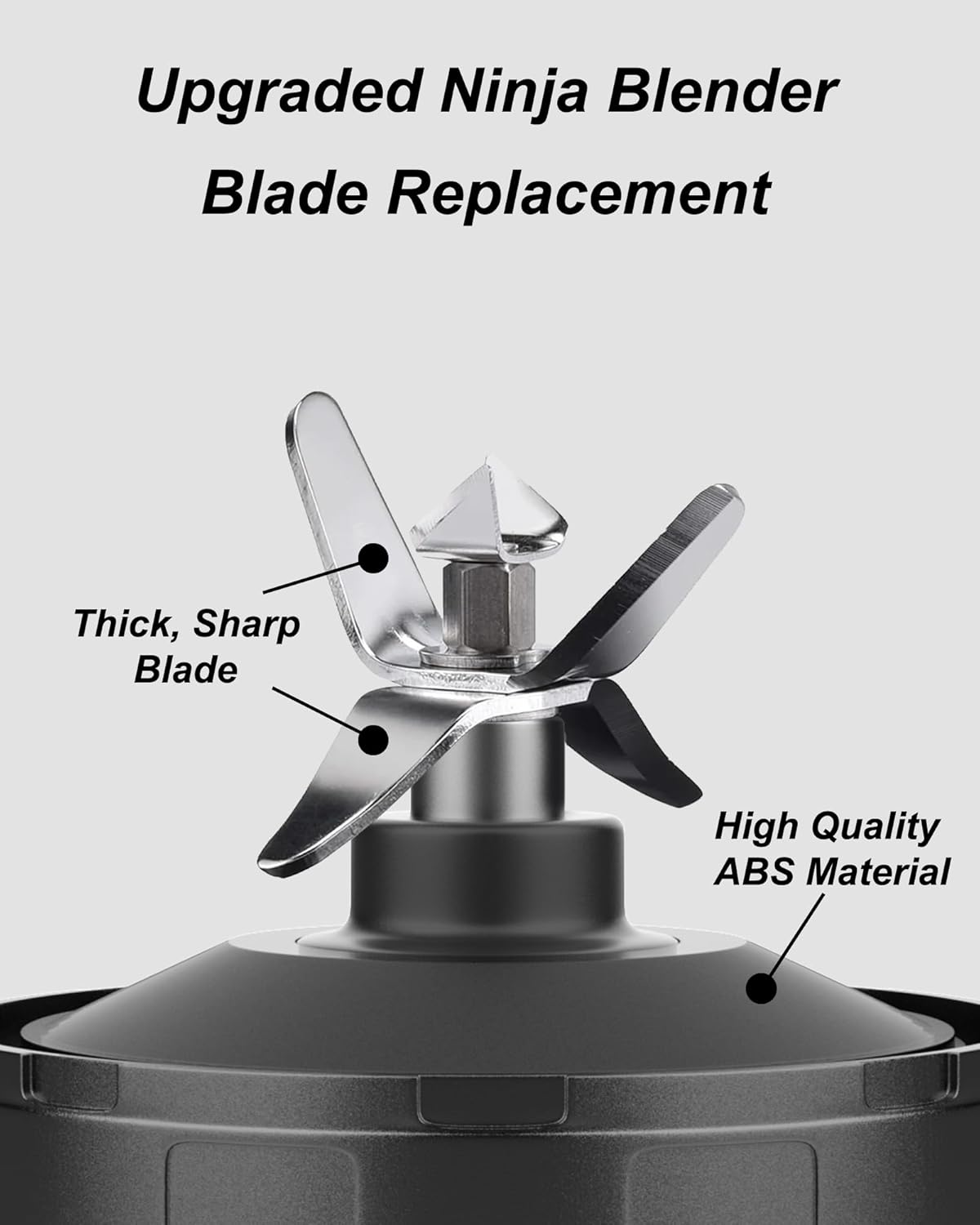 7 Fins Ninja Blender Blade Replacement Ninja Blender Parts Compatible with Ninja BL487T_30 BL2012 NN101 CT680SS for Ninja Blender Cups 24oz 32oz Blender 7-Fins Extractor Blade Assembly