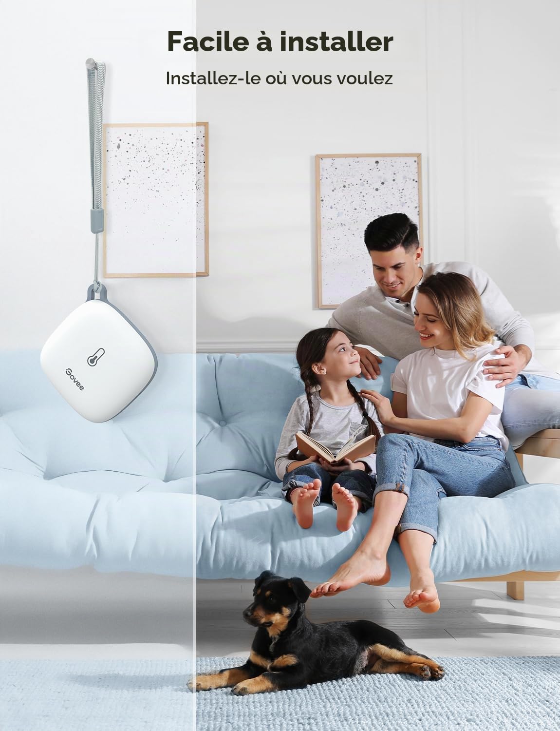 Govee Lot de 2 thermomètres et hygromètres Wi-Fi d'intérieur avec notification d'application et stockage de données, convient pour serre, cave à vin