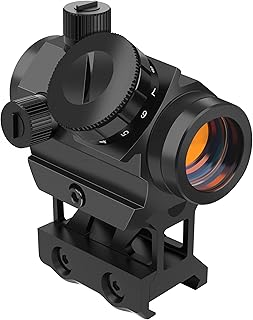 Feyachi Red Dot Sight - 4 MOA Red Dot Gun Sight Rifle Scope with 1 inch Riser Mount or Adjustable Riser Mount(.75 in, .83 ...