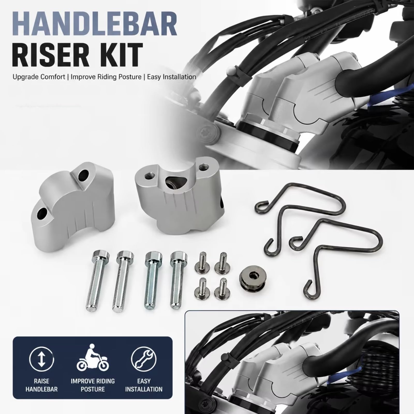 Supporto rialzo manubrio Compatibile Con BMW Per R12 / Per NineT