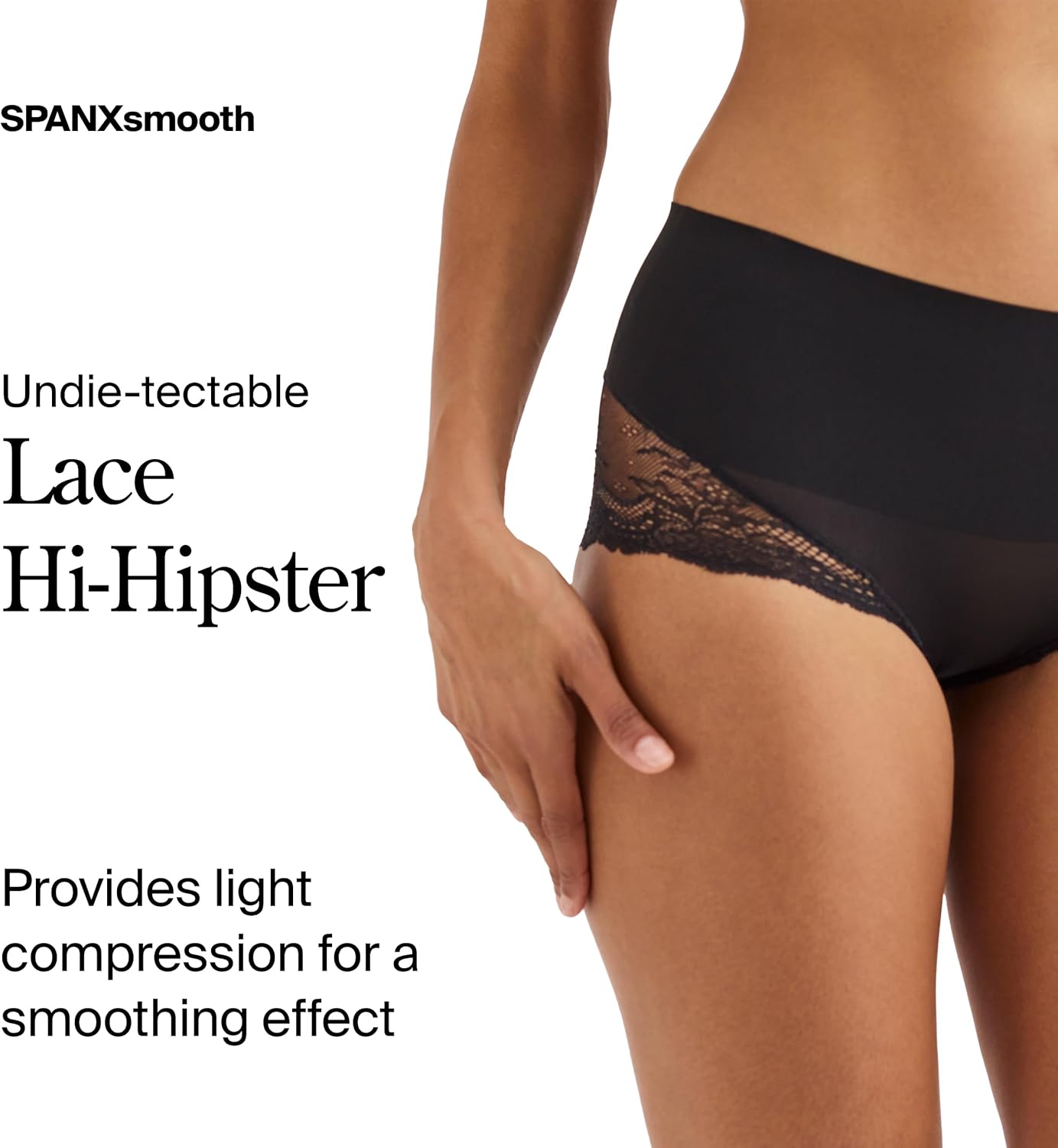 SPANX SPANXsmooth Undie-tectable Lace Hi-Hipster - Comfortable Core Control - Lace Shapewear - No Visible Panty Lines - Image 2