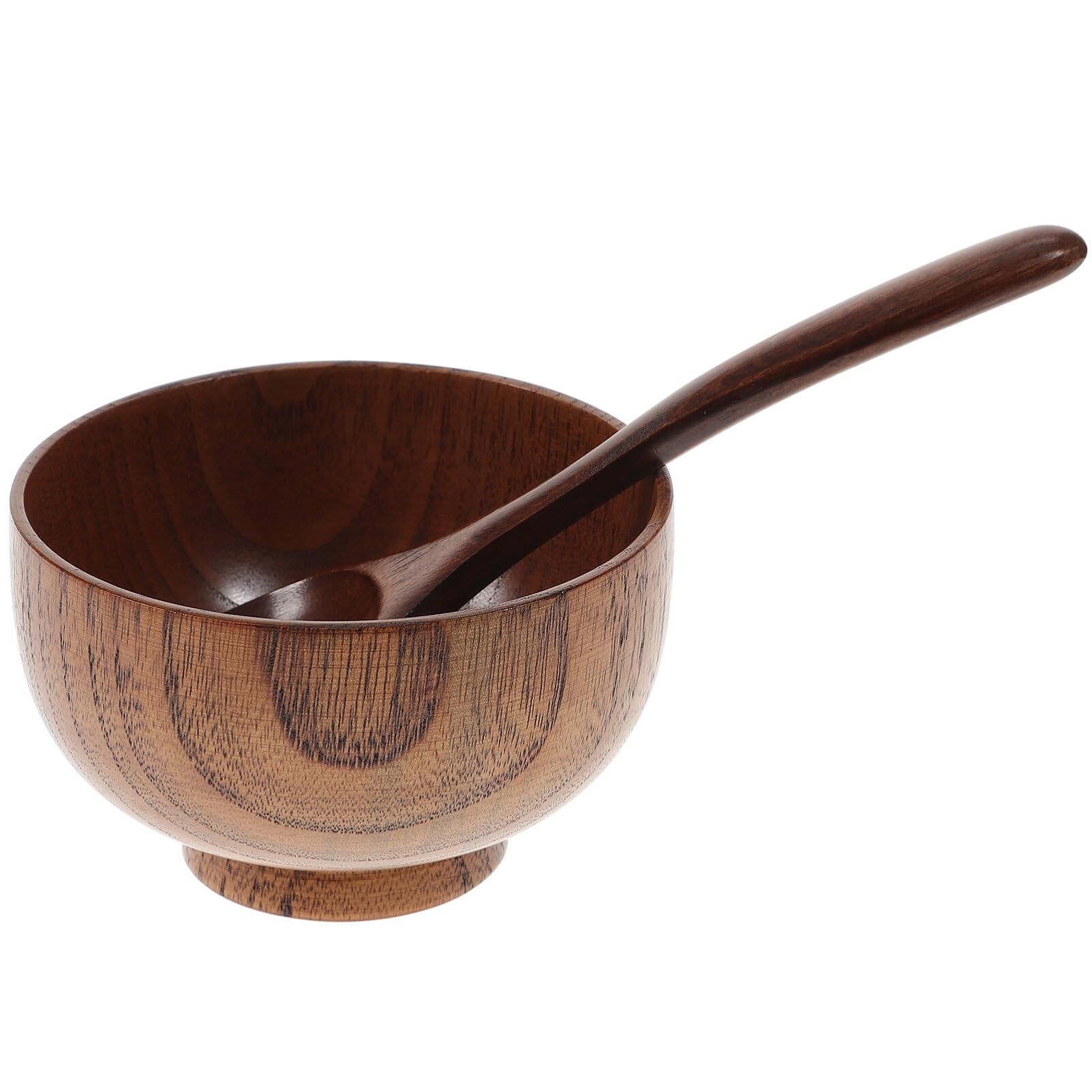 Juego de 2 piezas de cuencos de calabaza, cuenco de ramen, cuencos para servir, cuenco para helado, ensalada de frutas, ensaladeras de madera, cuenco de madera, cuenco de arroz, restaurante de mader