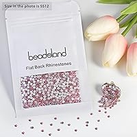 Vista 403 de Beadsland 1440 diamantes de imitación de cristal con parte trasera plana, gemas redondas, sombra dorada, SS20, 0.181-0.189 in