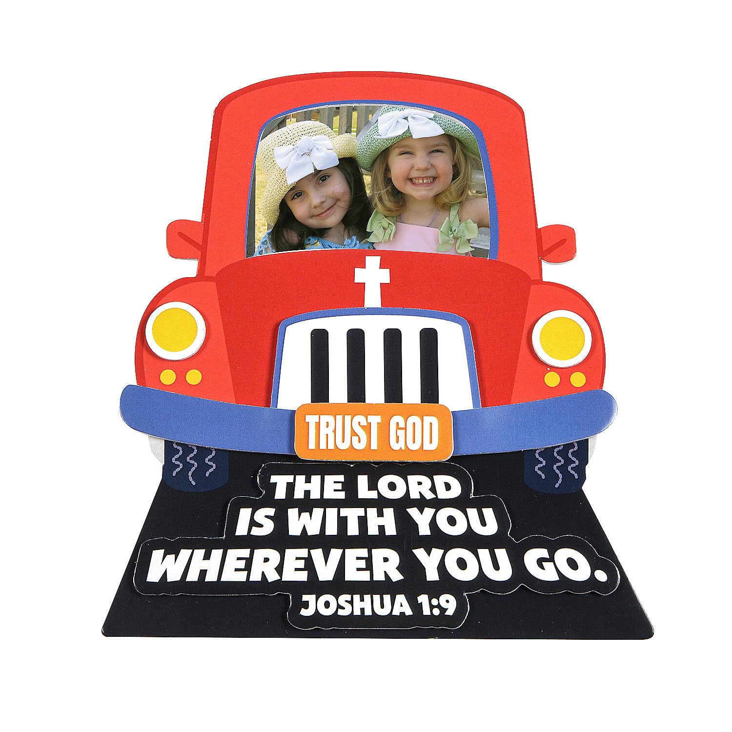 Fun Express On The Road VBS Picture Frame Magnet Foam Craft Kit - Creative Craft Kit for Kids - Perfect for Vacation Bible School & Group Activities Fun & Engaging Craft Project - 12 Pieces