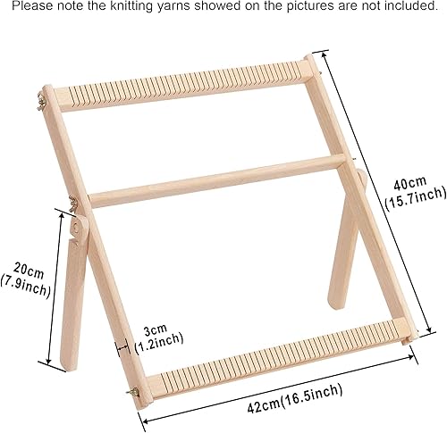 Miniatura 2 de WILLOWDALE Telar de Tejer, Kit de Telar de Madera de 16.5" L x 15.7" W, Telar de Tapicería para Arte de Tejido Creativo DIY y Manualidades, Ideal