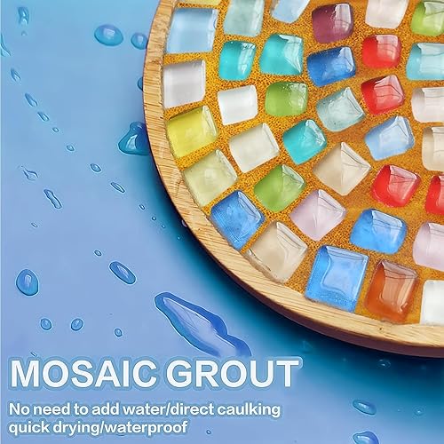 Miniatura 2 de OOTDART Lechada de Mosaico de Cristal, Herramientas de Azulejos de Mosaico, Accesorios de Azulejos de Mosaico  Esencial para el Enlucido Hecho a