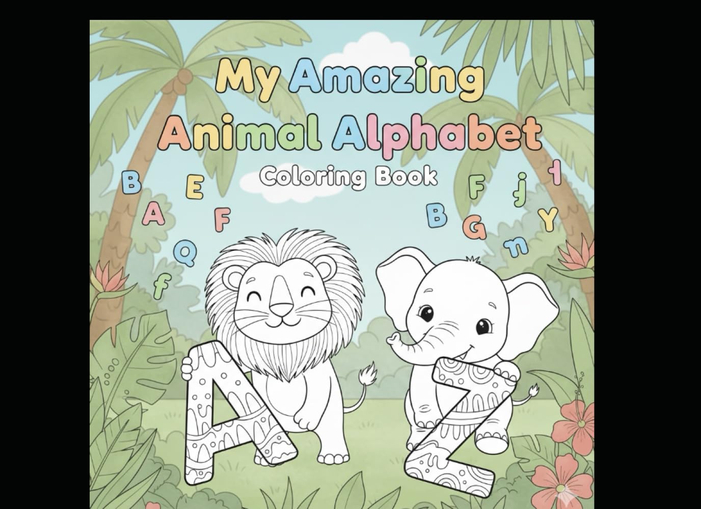 ABC Animals Coloring Book: “Fun and Easy Animal Alphabet Coloring Pages with Big Simple Designs for Toddlers, Preschoolers & Kindergarten Kids”