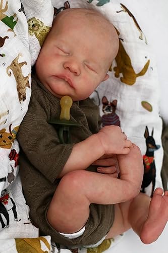 Miniatura 6 de Pinky Reborn Muñecas de bebé de silicona de cuerpo completo para niños de 19 pulgadas, muñecas de bebé recién nacido realistas durmiendo, juguetes